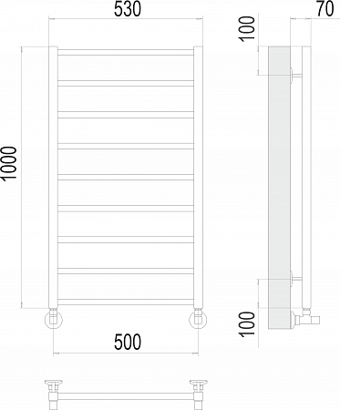 Контур П9 500х1000 Полотенцесушитель  TERMINUS Ессентуки - фото 3