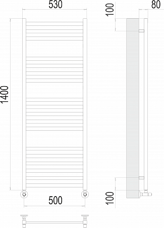 Грета П18 500х1400 Полотенцесушитель  TERMINUS Ессентуки - фото 3