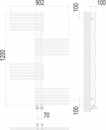 Европа П24 70х1200 Полотенцесушитель  TERMINUS Ессентуки - фото 3