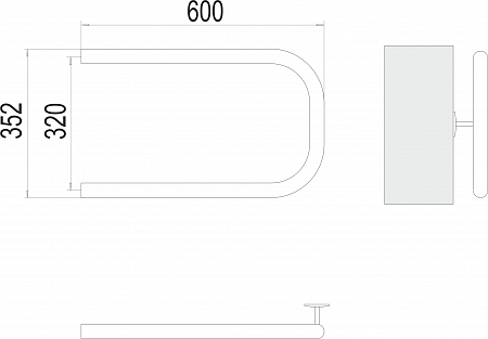 П-обр AISI 32х2 320х600 Полотенцесушитель  TERMINUS Ессентуки - фото 3