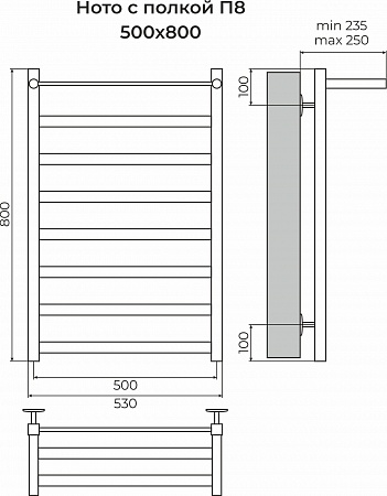 Ното с/п П8 500х800 Полотенцесушитель TERMINUS Ессентуки - фото 3