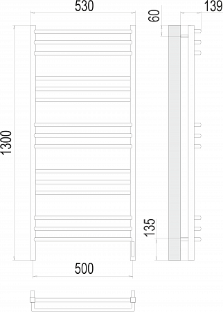 Соренто П15 500х1300 электро (sensor quick touch) Полотенцесушитель  TERMINUS Ессентуки - фото 3