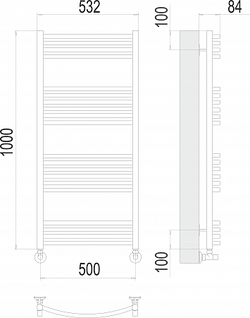 Классик П20 500х1000 Полотенцесушитель  TERMINUS Ессентуки - фото 3