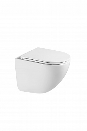 Подвесной унитаз безободковый Terminus Аврора Монолит 495х360 белый Ессентуки - фото 4