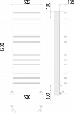 Виктория П22 500х1200 Полотенцесушитель  TERMINUS Ессентуки - фото 3