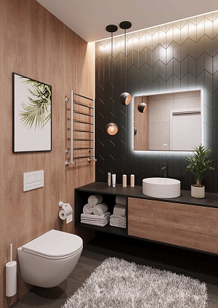 Подвесной унитаз безободковый Terminus Аврора Монолит 495х360 белый Ессентуки - фото 2