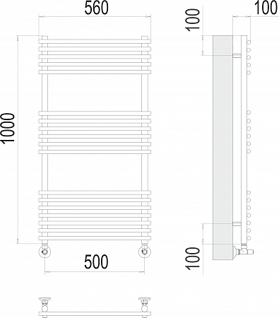 Ватра П18 500х1000 Полотенцесушитель  TERMINUS Ессентуки - фото 3