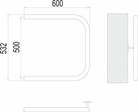 П-обр AISI 32х2 500х600 Полотенцесушитель  TERMINUS Ессентуки - фото 3
