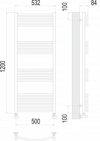 Классик П22 500х1200 Полотенцесушитель  TERMINUS Ессентуки - фото 3