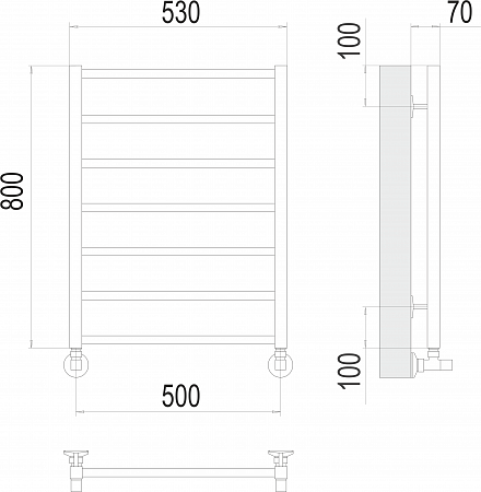 Контур П7 500х800 Полотенцесушитель  TERMINUS Ессентуки - фото 3