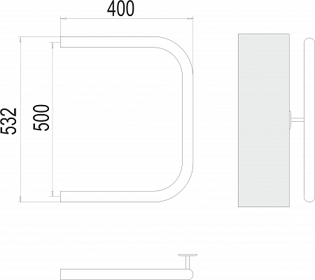 П-обр AISI 32х2 500х400 Полотенцесушитель  TERMINUS Ессентуки - фото 3